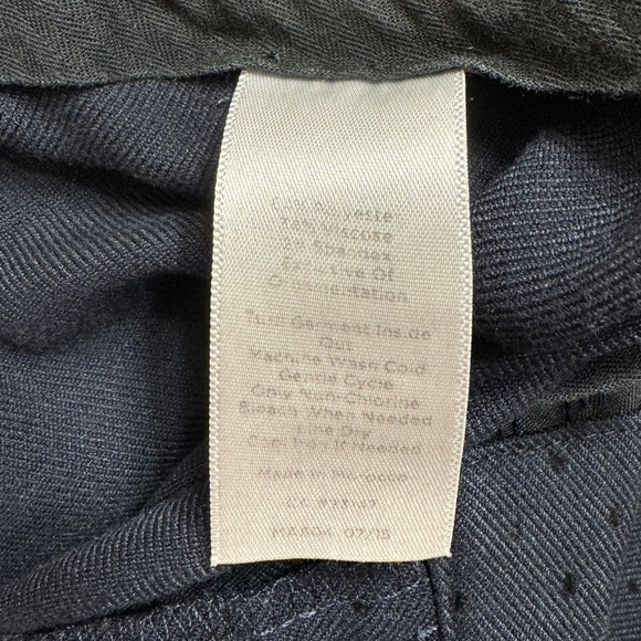 Talbots Hampshire Ankle Navy with black velour polkadot pattern women’s 14 P - Picture 5 of 13